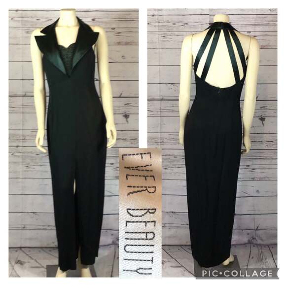 Black Halter Maxi Dress - Picture 1 of 13